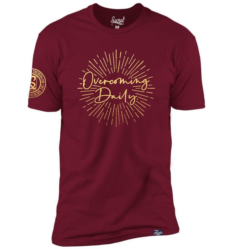 Overcoming Daily Tee | Maroon/Gold