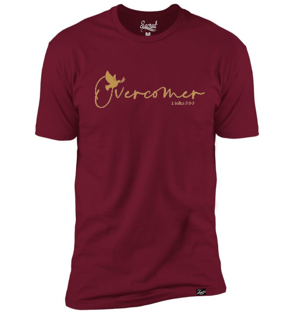 Overcomer Tee | Maroon/Gold