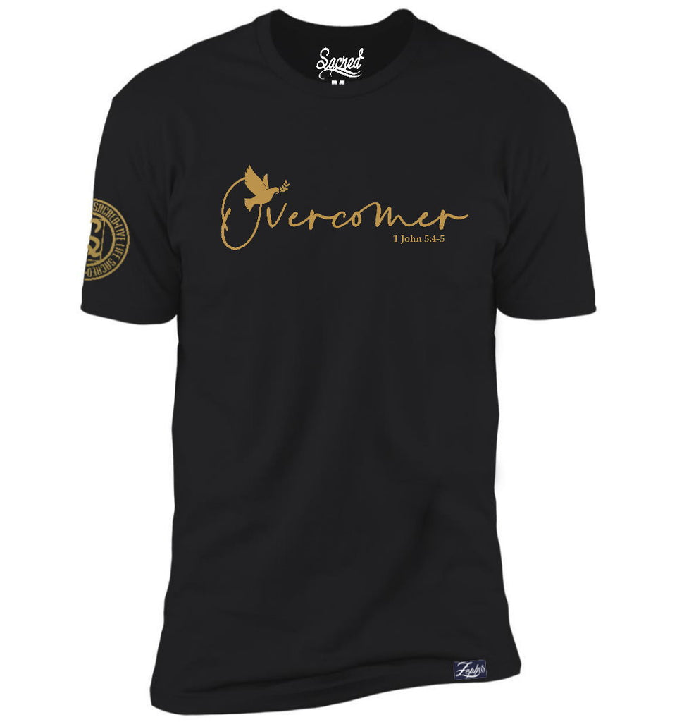 Overcomer Tee | Black/Gold